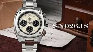 San Martin VK63 New 39.5mm Mens Chronograph Quartz Watch SN0026-JS