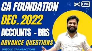 CA Foundation Dec 2022 BRS Advance Level I CTC Classes
