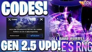 *НОВИНКА 2 ПОКОЛЕНИЯ*! ВСЕ РАБОЧИЕ КОДЫ ОБНОВЛЕНИЯ 2 ПОКОЛЕНИЯ ДЛЯ JULES RNG! КОДЫ ROBLOX ДЛЯ JUL...