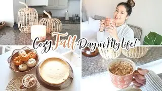 DAY IN MY LIFE | A Cozy Fall Day, Baking, Halloween Movies, Pumpkin Spice Latte & more!