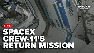 The four astronauts who make up NASA’s SpaceX Crew-11 mission start their return home
