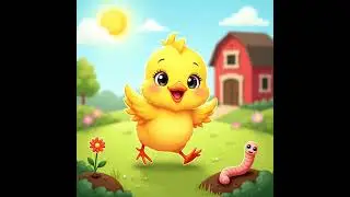 Chicky chick goes peep peep peep,  Hops around, won&rsquo;t go to sleep!  Finds a worm #nurseryrhymes