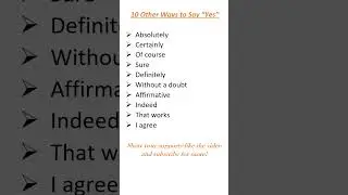 10 Other Ways to say 