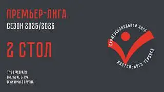 Чемпионат ПЛНТ 25/26. Премьер-лига. Мужчины. 3 тур. 2 группа. 2 стол. 20.02.2026