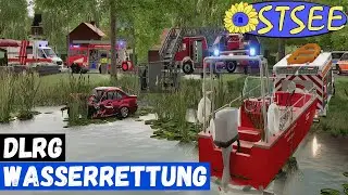 LS22 OSTSEE - Autounfall mit Wasserrettung: DLRG rettet Mensch aus See 🚒