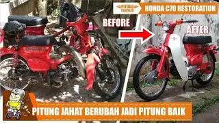 #C70RESTORATION | Restorasi Honda C70 Pitung Jahat Berubah Jadi Pitung Baik | #pitungtraveler
