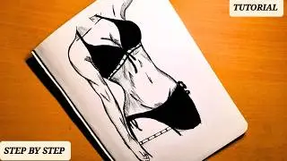 how to draw female body anime//how to draw female anatomy body