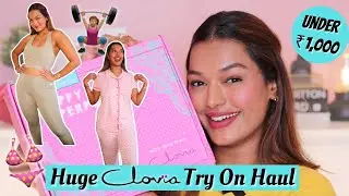 Huge Clothing Haul Under Rs.1000 | Activewear, Lingerie and more from Clovia | Sarah Sarosh