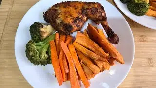 Healthy Chicken Meal Prep Bowl | Roasted Sweet Potato, Broccoli & Carrots Recipe
