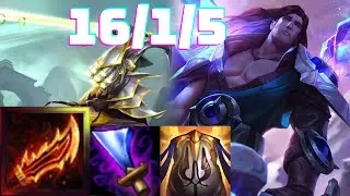 Yi/Taric Funnel Gameplay + VC - 16/1/5 - Turbo Smurfing