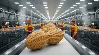 Inside the Roasted Peanut Factory: From Harvested Peanuts to Luxury Food Products (Full Process)