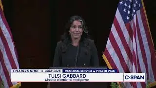 Director of National Intelligence Tulsi Gabbard at Charlie Kirk Memorial Service