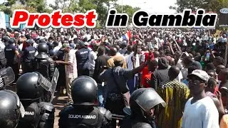 Gambians Protest at National Assembly