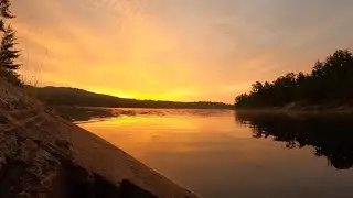Brilliant Orange Sunrise Time Lapse with Environmental Sound - July 8th, 2024 in 4K