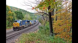 [HD] Busy October Saturday Along CSX's Berkshire Subdivision. 10/14/17