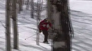 Amputee Goes Glade Skiing Through the Forest - 1284957-7