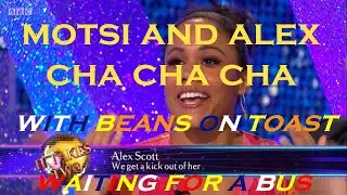 Motsi and Alex cha cha cha waiting for the bus with beans on toast