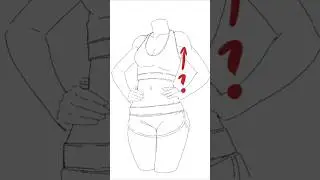 Mistake When Drawing Shoulder -Quick Art Tips #art #sketch #shorts #tutorial #drawingtutorial #anime