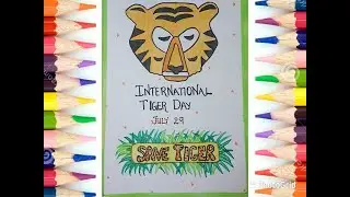 World tiger day drawing status 2024🐯Tiger day poster card🐯Save Tiger