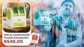 😱 Comprei MINI AR CONDICIONADOS PORTÁTEIS da Shopee | Resfria com água gelada e gelo