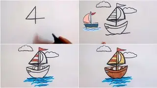 Ship Drawing for kids. Ship easy drawing. Boat drawing. #boatdrawing #shipdrawing