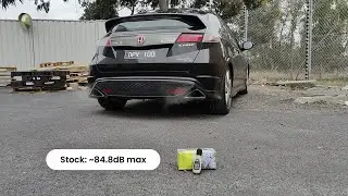FN2R Invidia Q300 Resonated Cat Back Vs Stock