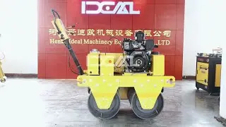 Diesel double drum road roller
