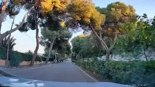Sunset road from Cunit to Coma Ruga, Spain