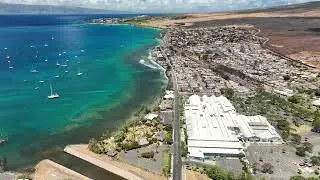 Lahaina wildfire drone footage Puamana Front street to Safeway