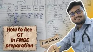 How to give GT regularly in FMGE preparation 🧿