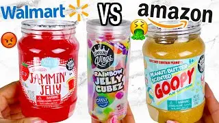 NEW AMAZON Slimes VS WALMART Slimes! Which Is Worth It?!