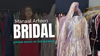 Manaal Arfeen Custom Bridal | Unstitched Sneak Peek & Design Process #fypシ #weddingseason #shorts