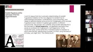 Paul Stubbs: Socialist Yugoslavia, the Global South and the Non-Aligned Movement
