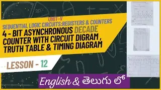 Asynchronous Decade Counter or Mod-10 Counter - in Telugu and English