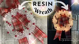 Make a Resin Ice Crystal Christmas Wreath with @LETSRESIN ❄️❄️❄️
