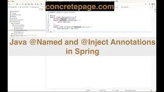 Java @Named and @Inject Annotations in Spring