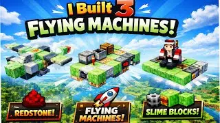 🚀 I Built 3 Flying Machines in Minecraft Using Redstone! 🧱⚙️ | Creative Build