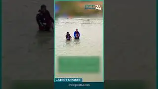 Dubai Police rescue family trapped in submerged car.