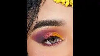 Yellow Night Makeup Look | Haldi Bridal Makeup Look | Yellow Cut Crease Make-Up Tutorial