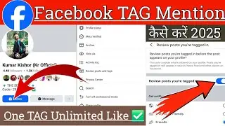 Facebook Post Par Tag Aur Mention Kaise Kare | How To Tag And Mention In Facebook | #facebookposttag