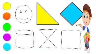How to easy draw a cute 2D Shapes & Minion | Easy To draw a kids,Learn toddlers learning #butterfly