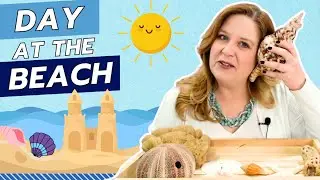 At the Beach &ndash; Exploring Sand, Shells, and Sunshine in Online Virtual Preschool Circle Time Class