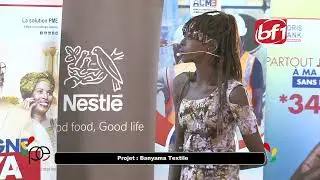 Banyama Textile, sp&eacute;cialis&eacute;e dans la confection de pagnes traditionnels, pr&eacute;sent&eacute;e par Adeline LOMPO