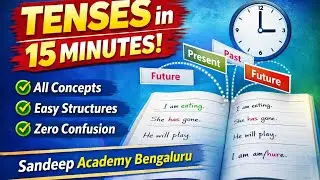 All English Tenses Explained in 15 Minutes | Complete Tense Grammar Made Easy | Sandeep Academy