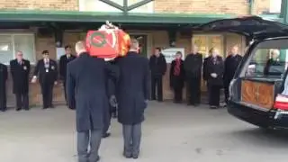 John Kearns coffin arrives at Markeaton Crematorium - The Derby Telegraph