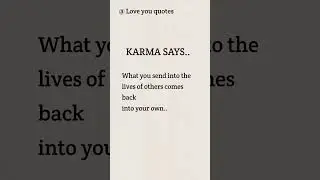 karma says #love #motivation #quotes #life #shorts