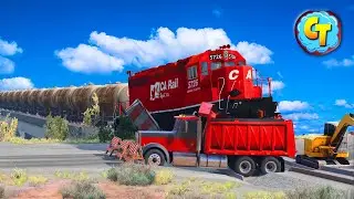 The MOST Brutal Railroad Accidents Derailments ✅  BEAMNG.Drive LIVE STREAM