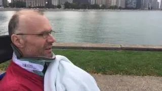 Danny on wheelchair outside