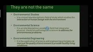 Difference Between Environmental studies,Environmental science,Environmental engineering#short