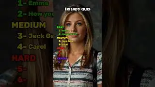 Friends Quiz Part 1